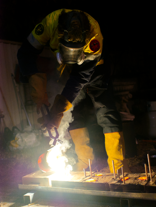 Pouring Metal