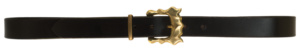 Bindii belt: sandcast brass buckle on a 30mm leather strap